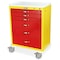 Harloff Tall Anesthesia Cart, Standard Width, Six Drawers, Standard Key Lock MDS3030K06 - alternate 2